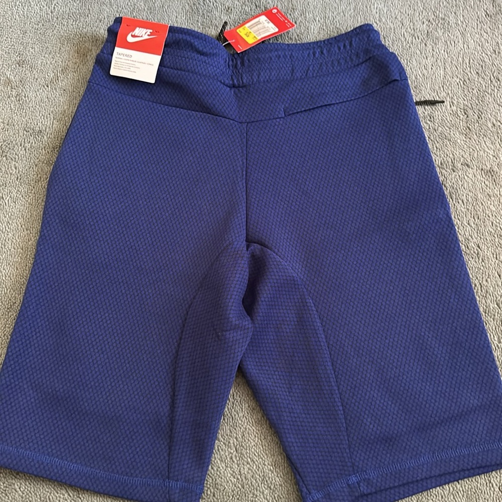 Nike tech fleece tapered fit shorts men’s small blue brand new with tags - Picture 2 of 4